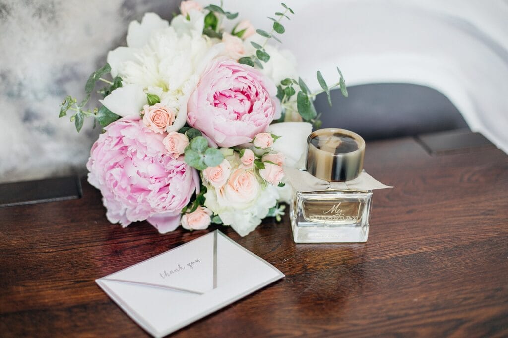 letter, love, bouquet