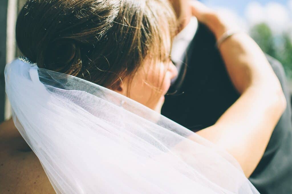 veil, bride, woman