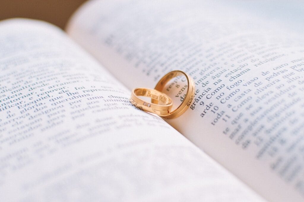 couple, love, rings
